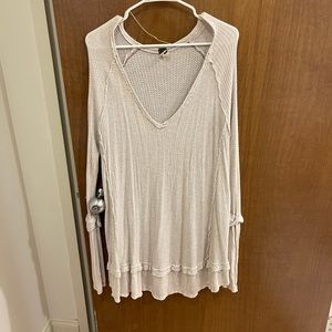 Free people- waffle tunic- size L